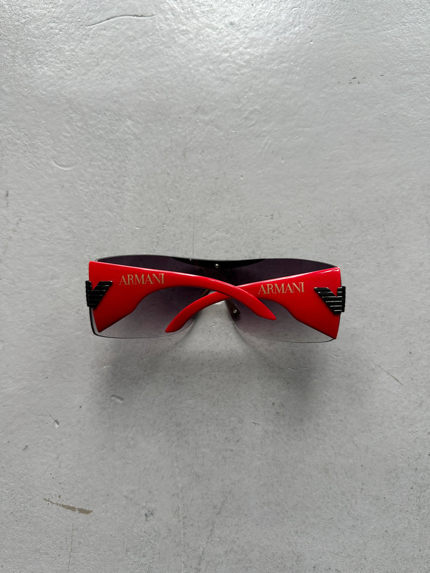 EMPORIO ARMANI  - 1990s OVERSIZED SHIELD SUNGLASSES