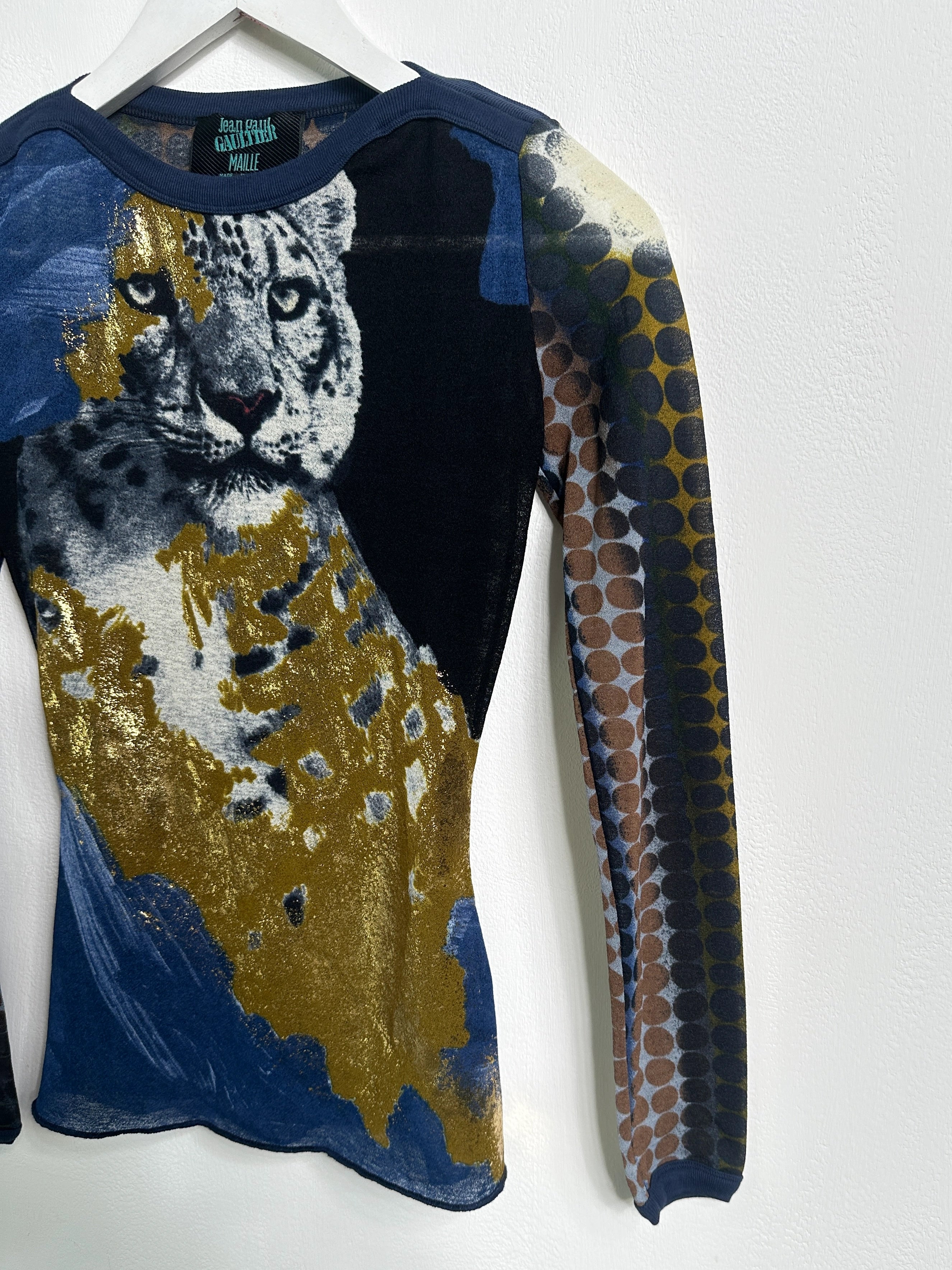 JEAN PAUL GAULTIER MAILLE - S/S 1996 LONG SLEEVE MESH TOP