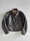 ARMANI JEANS - 1990s LEATHER BOMBER JACKET