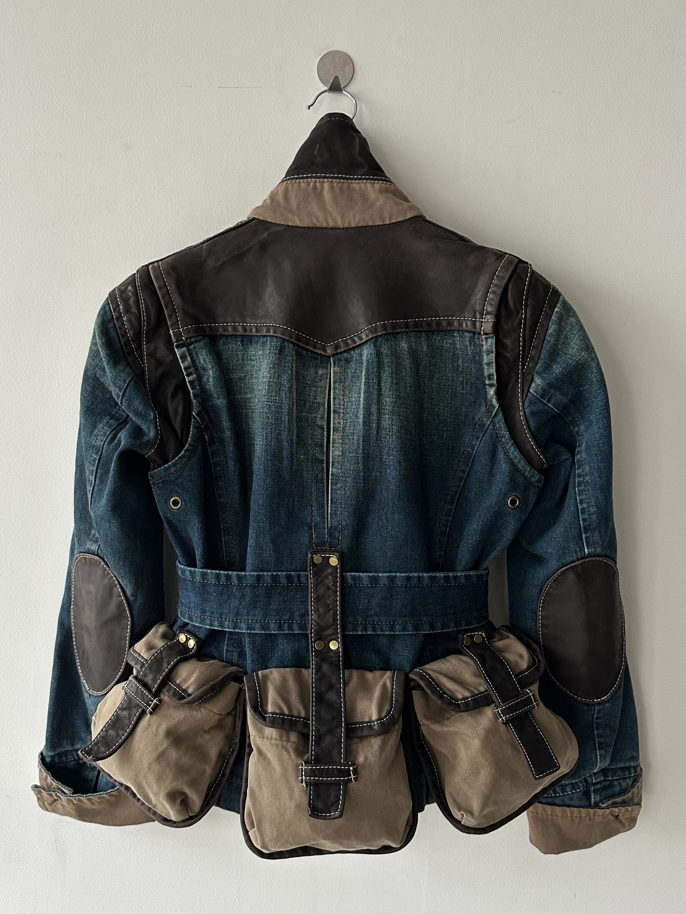 DSQUARED2 - F/W 2004 WRAP AROUND POCKETS FITTED DENIM JACKET