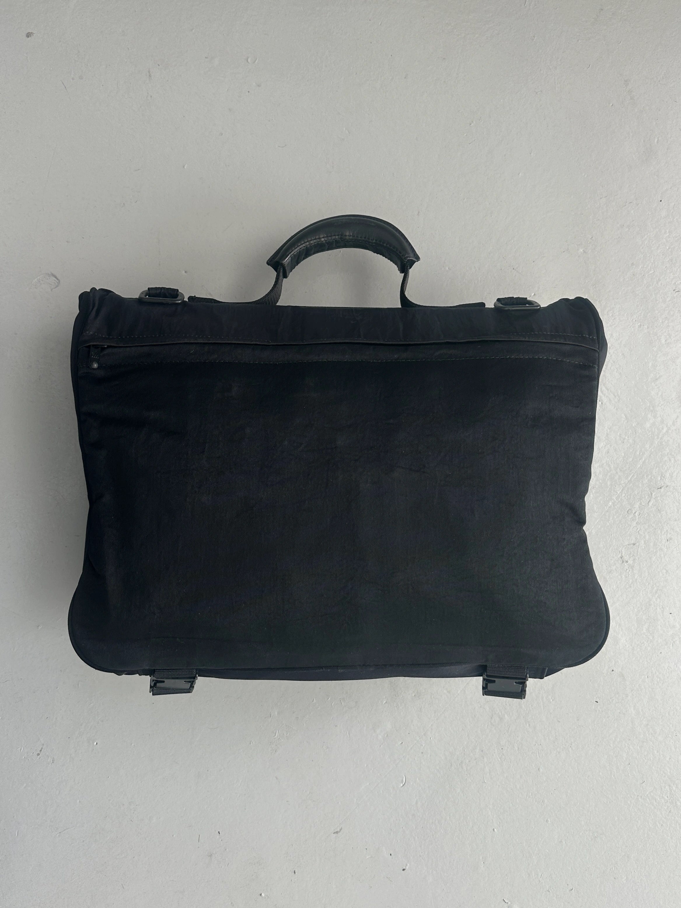 ISSEY MIYAKE IM - 1990s TOP HANDLE NYLON BAG WITH REMOVABLE SHOULDER STRAP