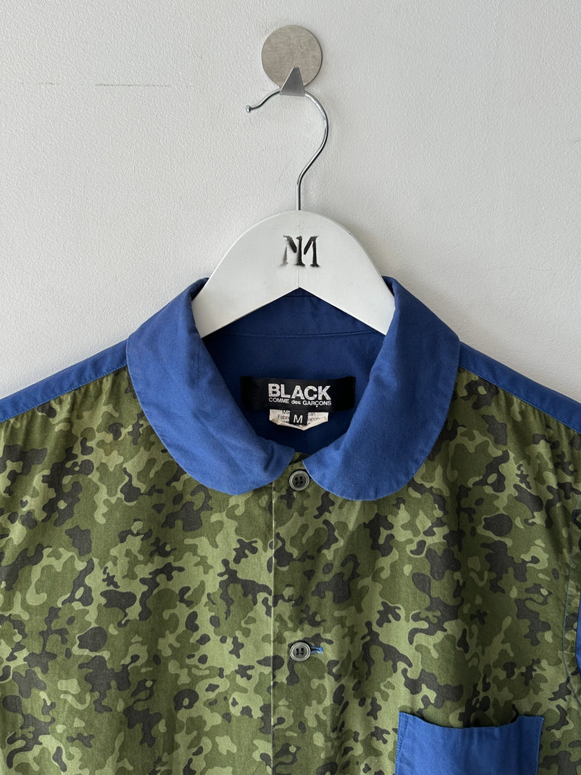 COMME DES GARÇONS BLACK - S/S 2012 CAMOUFLAGE FRONT PANEL LONG SLEEVE SHIRT
