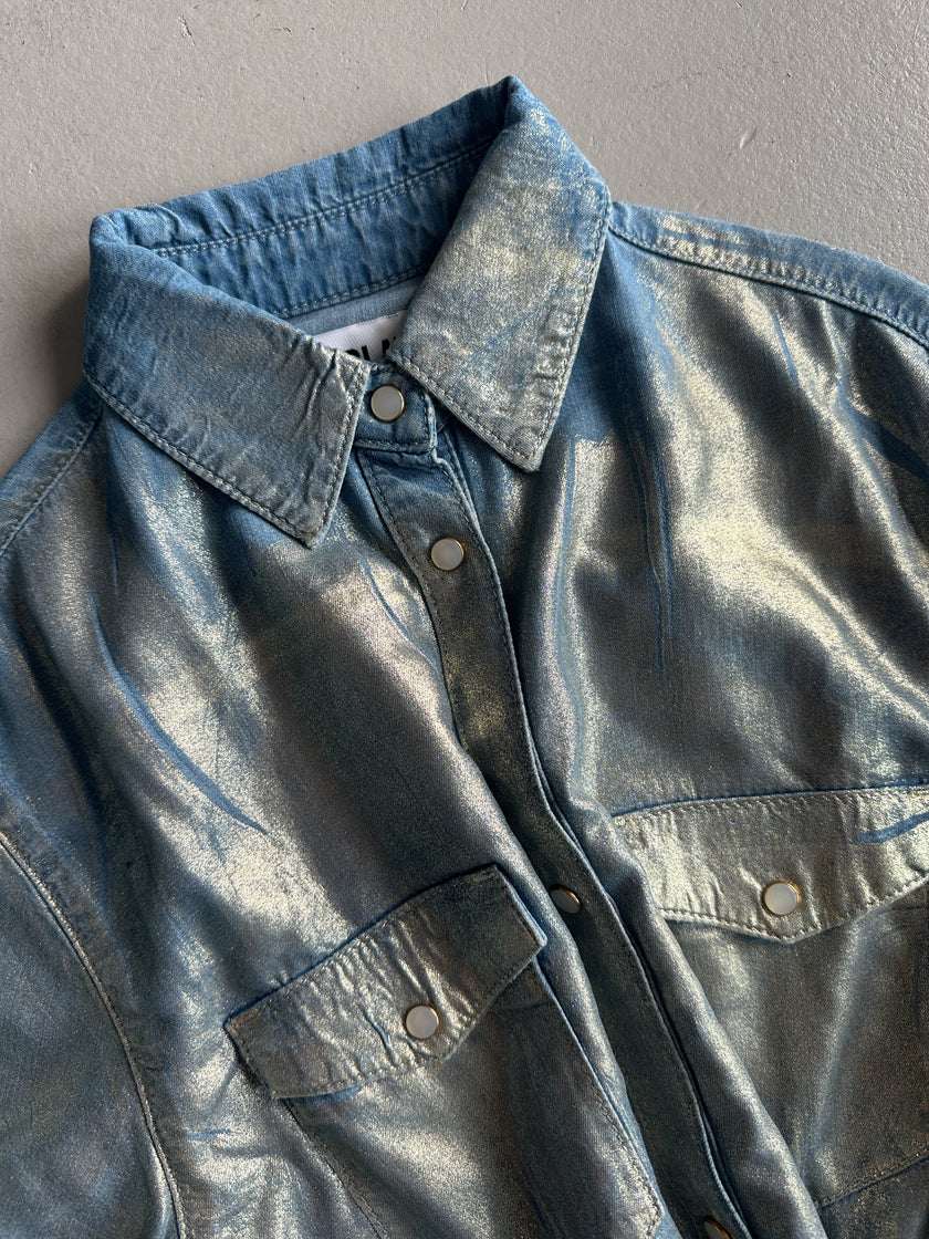 ICEBERG - 2000s METALLIC COATING SHIRT