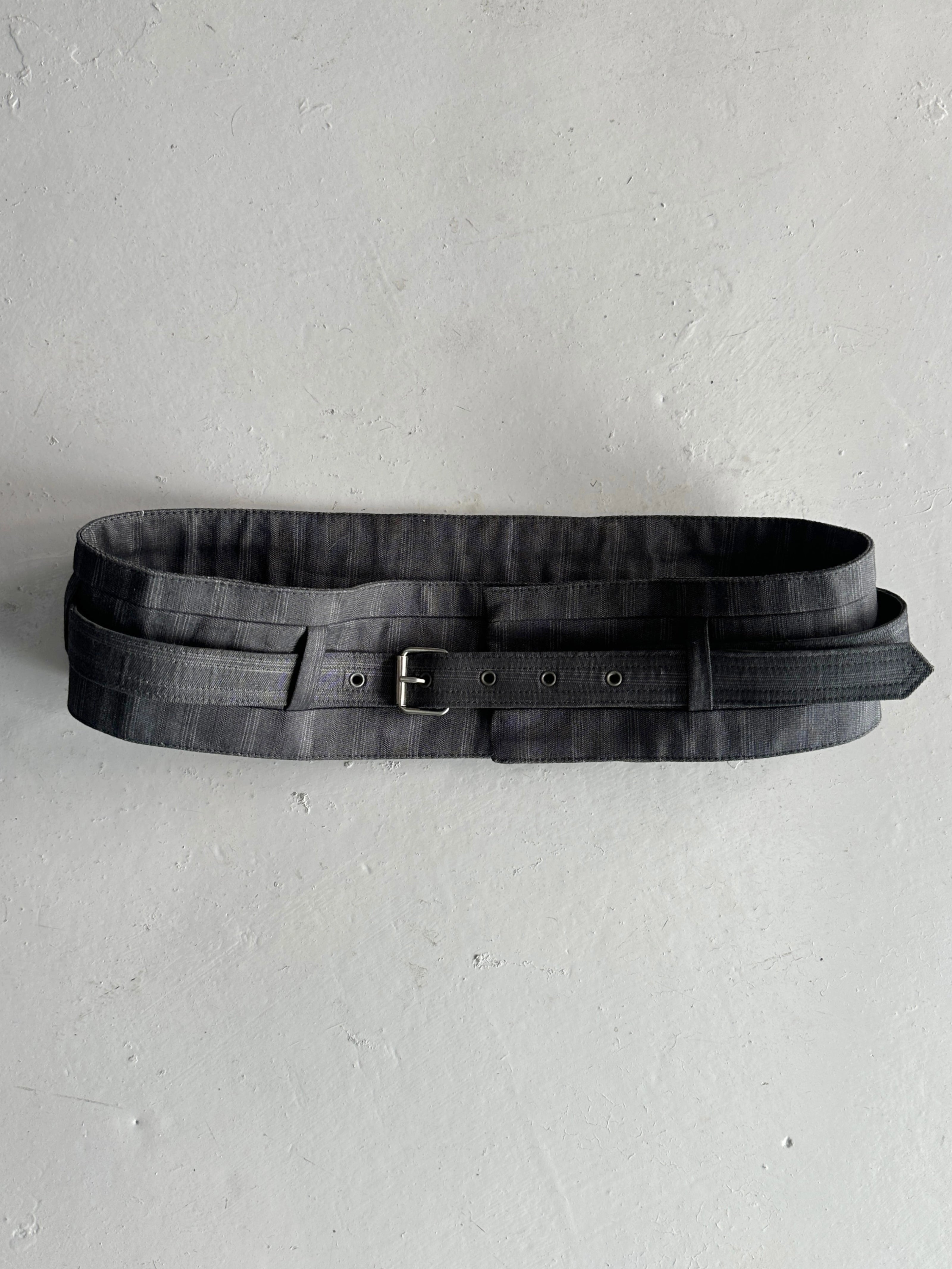 NEIL BARRETT - early 2000s LINEN WAIST BELT