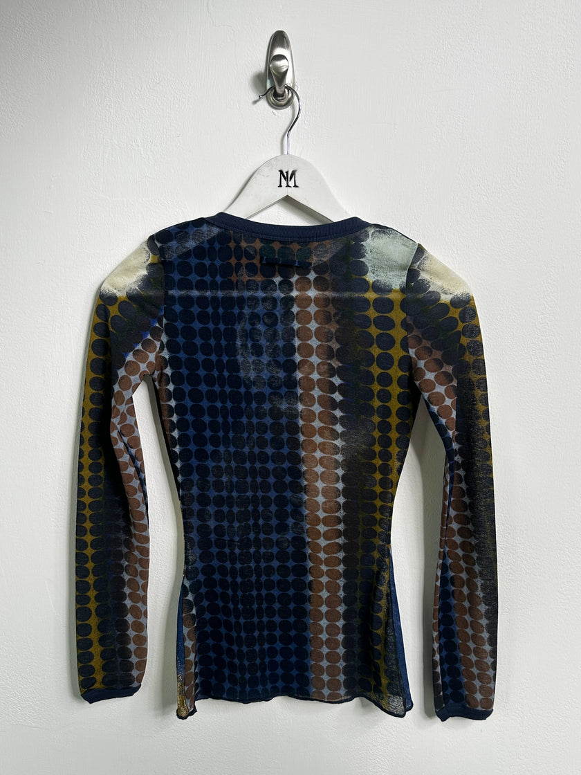 JEAN PAUL GAULTIER MAILLE - S/S 1996 LONG SLEEVE MESH TOP