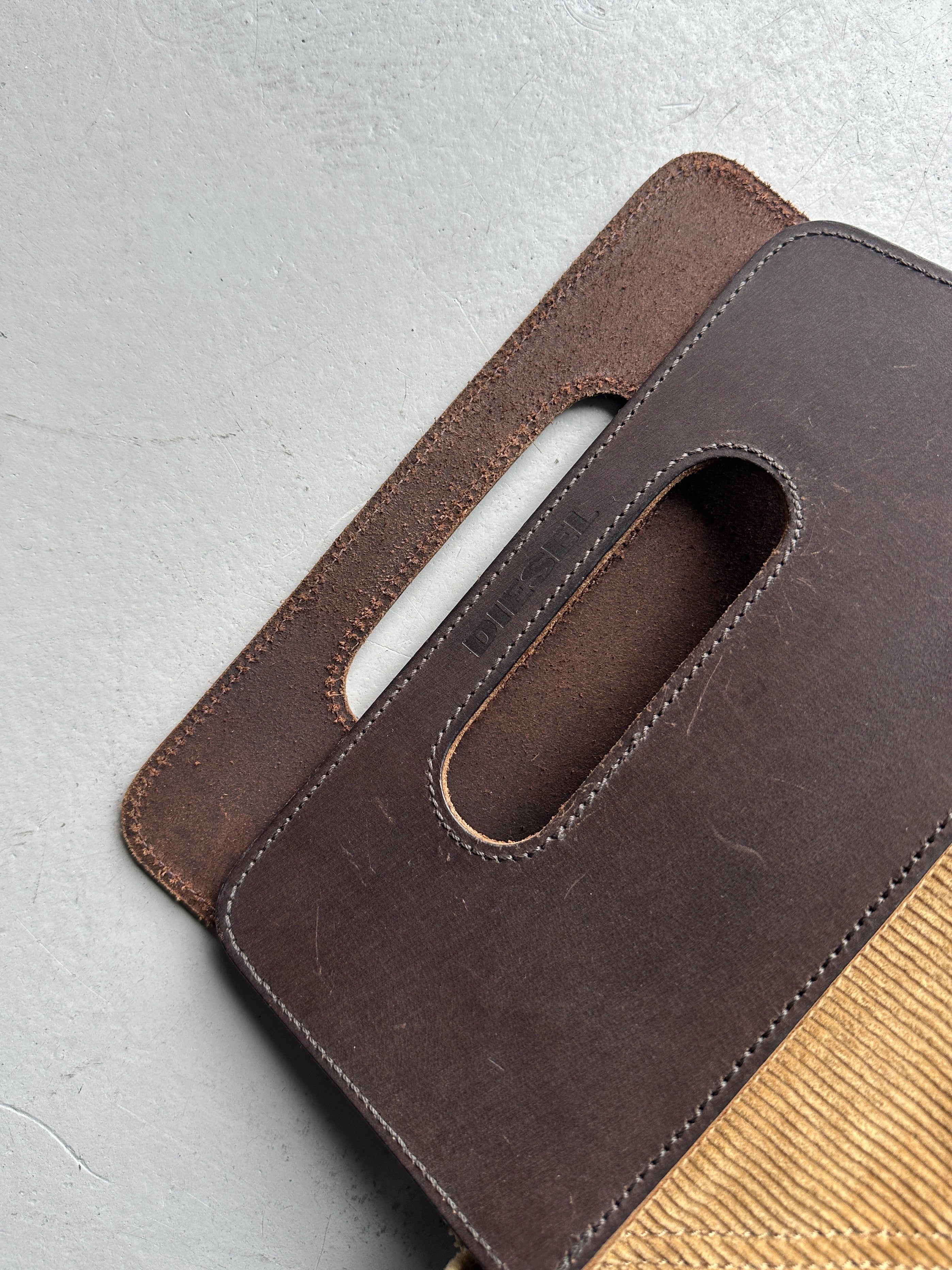 DIESEL SPARE PARTS - 2000s CORDUROY BOX BAG