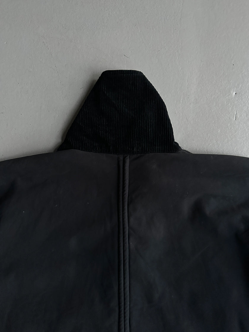 ISSEY MIYAKE - 1990s MIDI JACKET WITH CORDUROY COLLAR