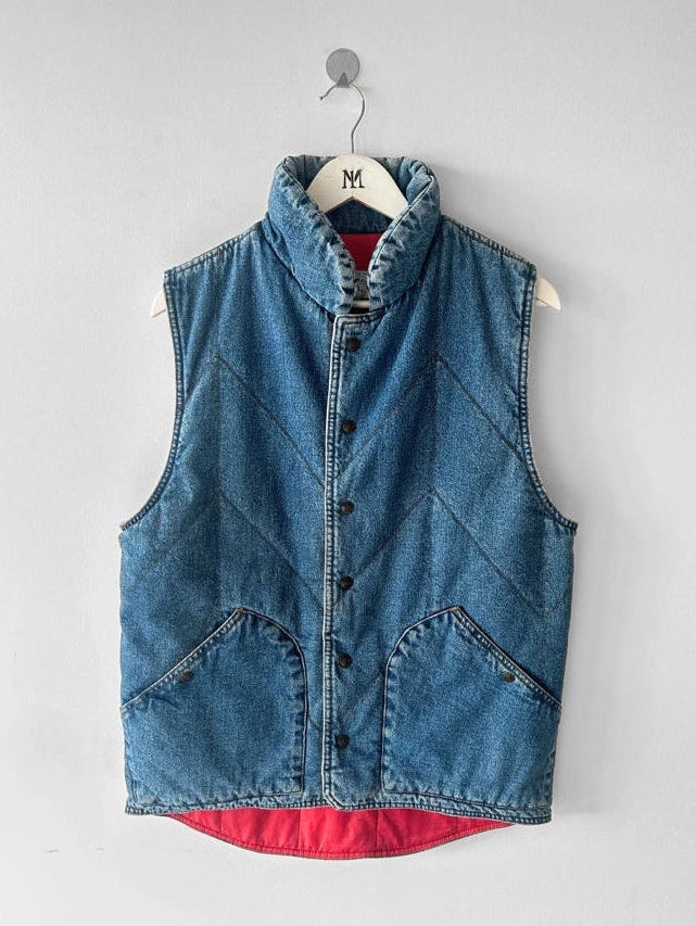 ARMANI JEANS - 1990s DENIM VEST GILET JACKET