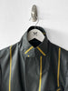 JAPANESE LABEL - 1990s COATED COTTON STRIPED BLAZER
