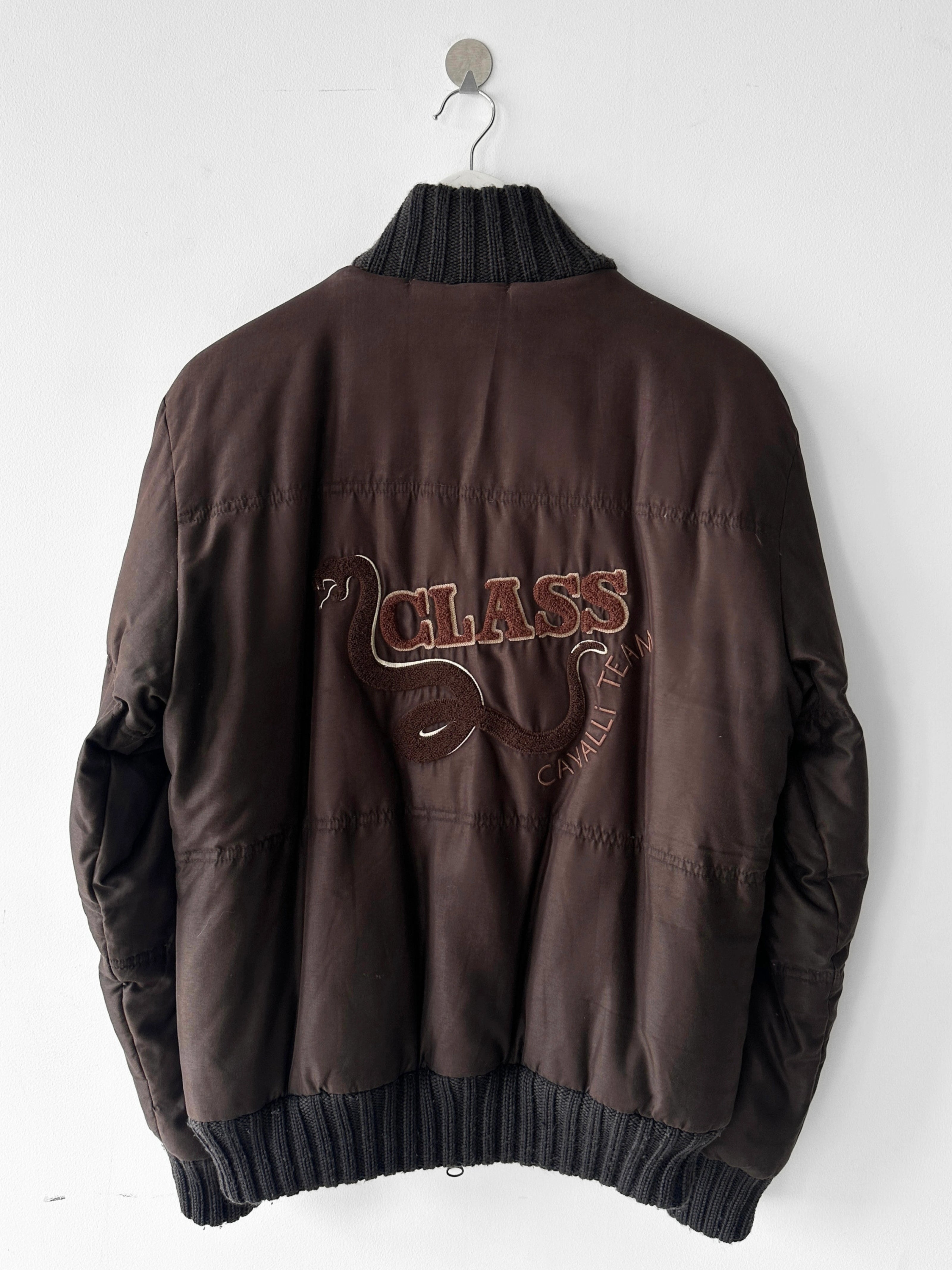 ROBERTO CAVALLI - 1990s BOMBER JACKET WITH KNITTED COLLAR