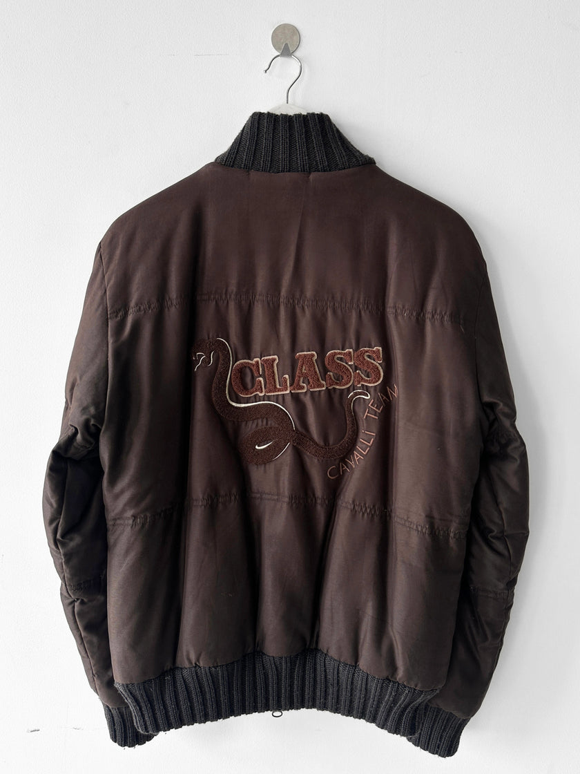 ROBERTO CAVALLI - 1990s BOMBER JACKET WITH KNITTED COLLAR
