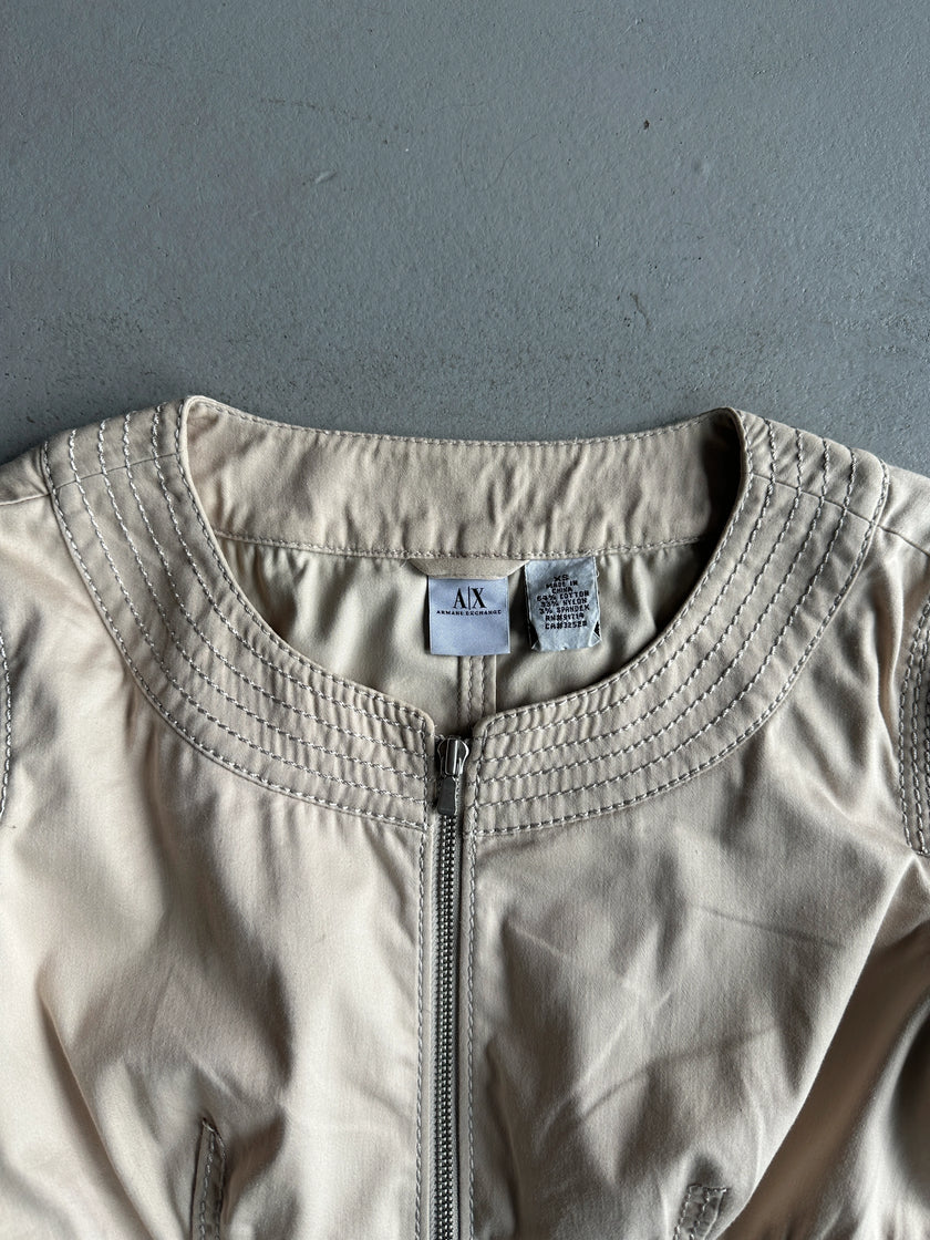 ARMANI EXCHANGE - 1990s TWO WAY ZIP LIGHT JACKET