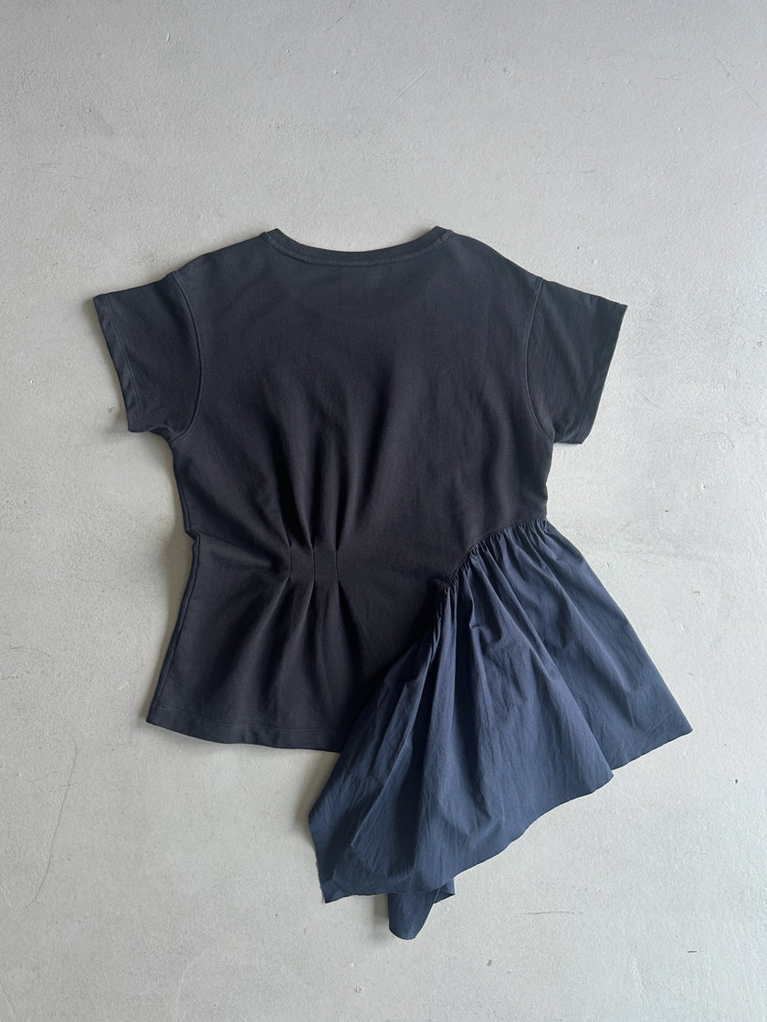 DRIES VAN NOTEN - 2000s T-SHIRT WITH DRAPING PANEL
