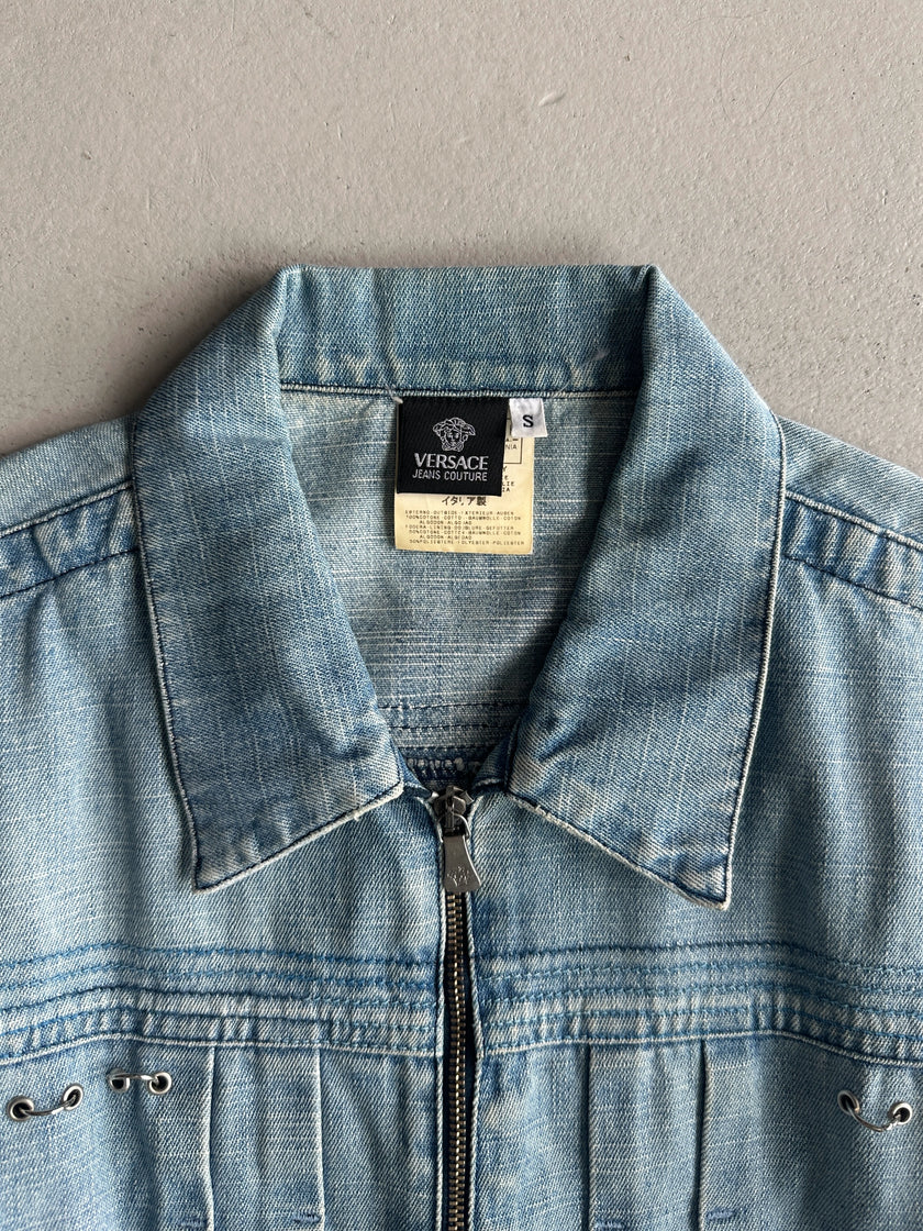 VERSACE JEANS COUTURE - 2000s CROP FIT DENIM JACKET