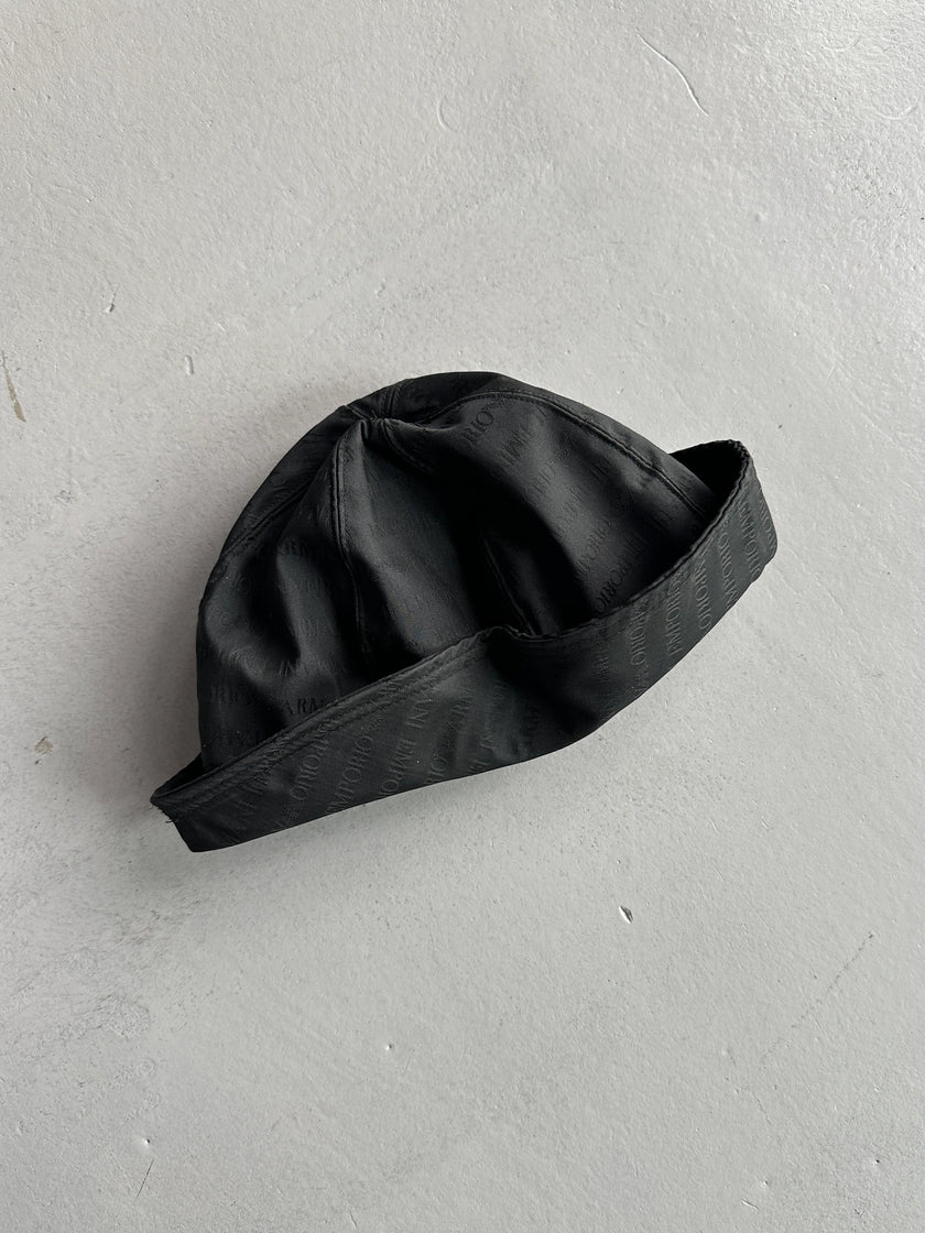 EMPORIO ARMANI - 1990s MONOGRAM TULIP HAT