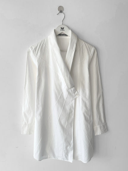 ISSEY MIYAKE - F/W 2009 LONG TUNIC SHIRT WITH SHAWL COLLAR