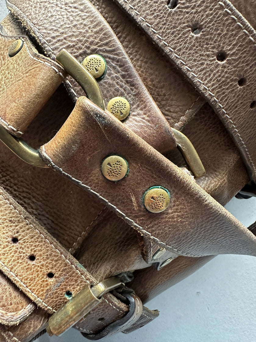 MULBERRY - 1990 DISTRESSED LEATHER ROXANNE BAG