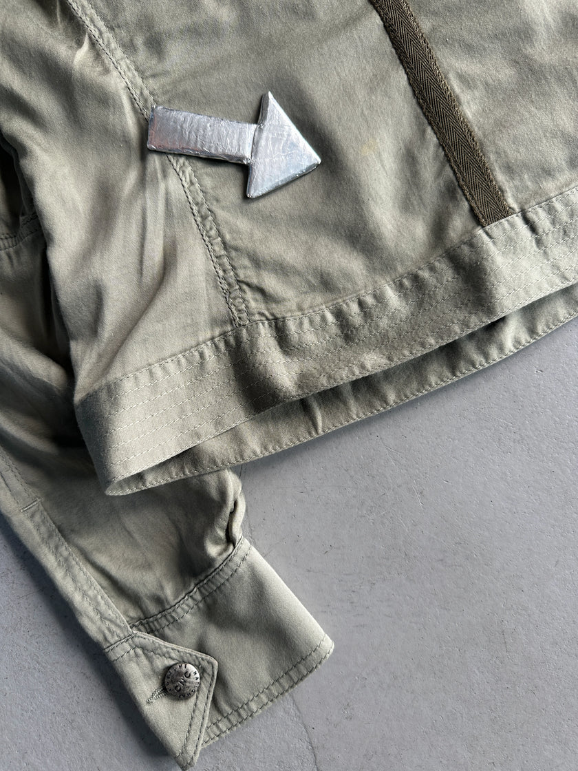 C’N’C COSTUME NATIONAL - 2000s CONTRASTING GREEN LIGHT JACKET