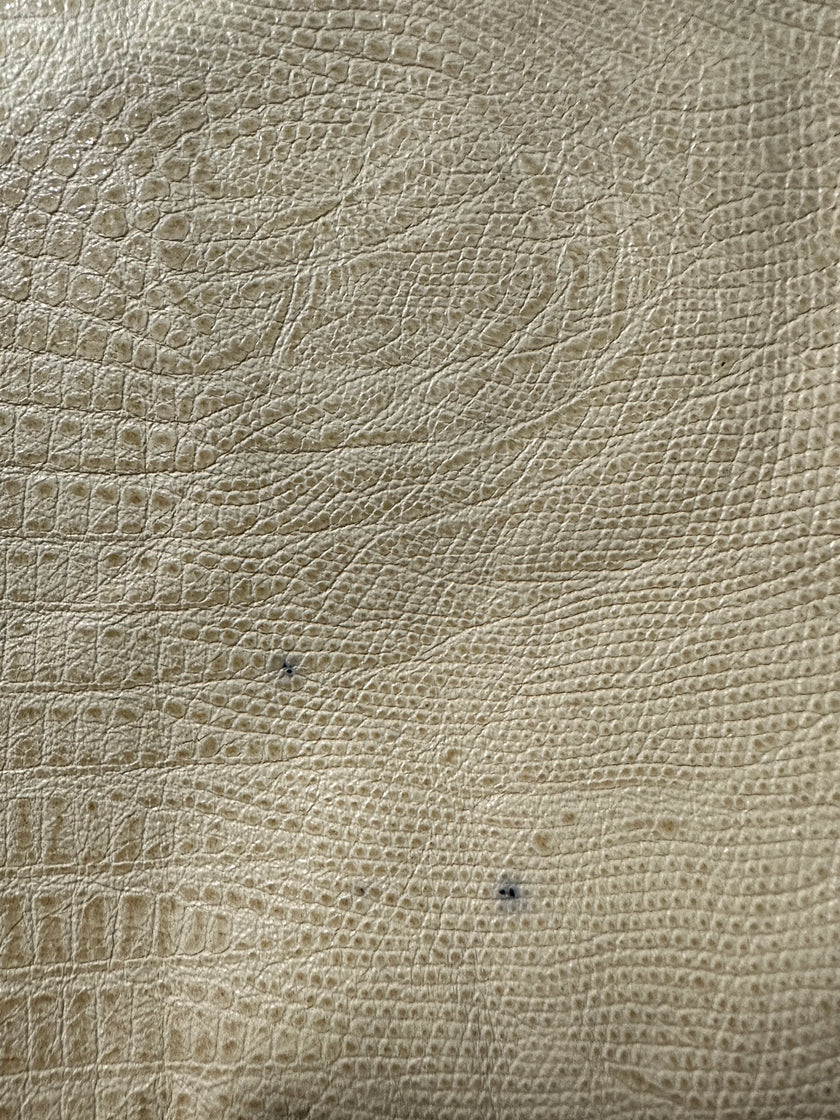 DOLCE & GABBANA - S/S 2004 EMBOSSED LEATHER MINI SKIRT