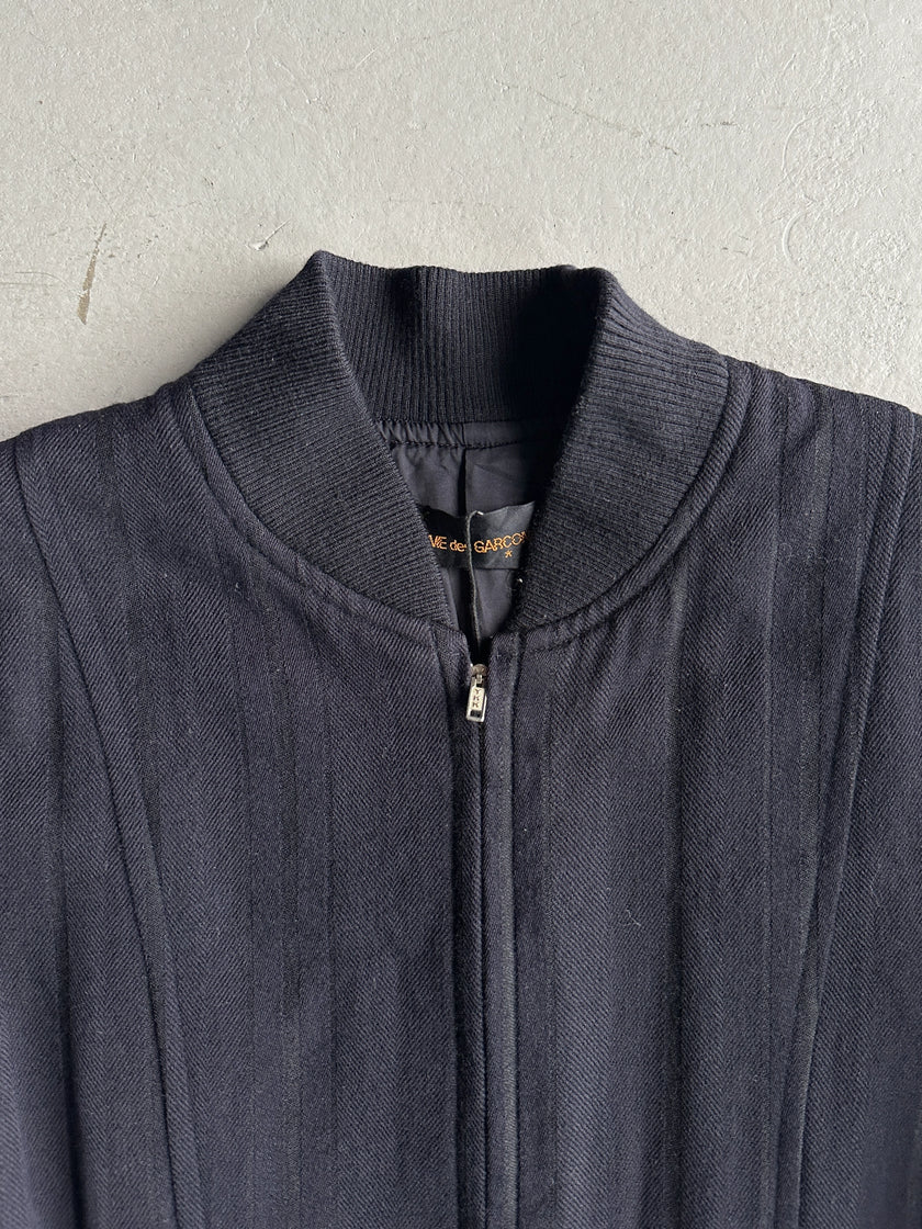 COMME DES GARÇONS - 1990s ASYMMETRICAL FRONT ZIPPED JACKET