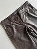 ARMANI JEANS - 2000s WIDE LEG DISTRESSED LEATHER TROUSERS
