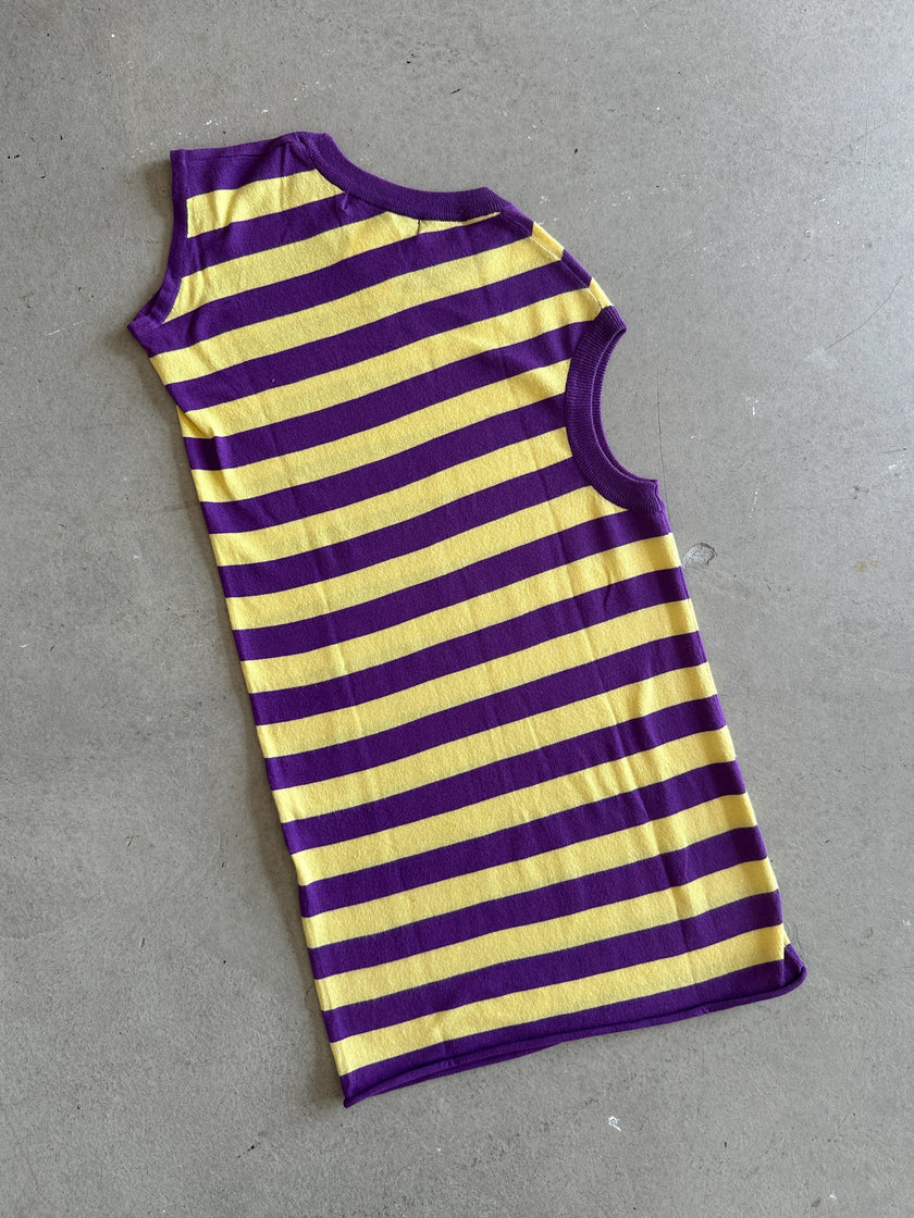 ATSURO TAYAMA - 1990s ASYMMETRIC STRIPED SLEEVELESS TOP