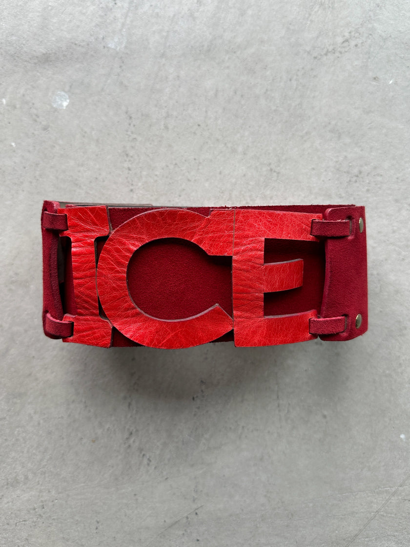 ICE ICEBERG - 2000s LEATHER BELT