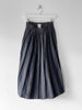 ISSEY MIYAKE PLANTATION - 1990s CRISP PLEATS DUAL COLOUR DENIM SKIRT