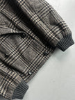 VALENTINO - 1980s BOXY FIT SHAWL COLLAR DOUBLE BREASTED PLAID JACKET