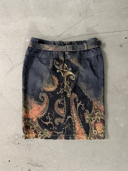 ROBERTO CAVALLI- MIDI DENIM SKIRT