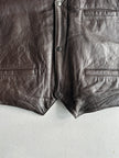 1980s LEATHER WAISTCOAT