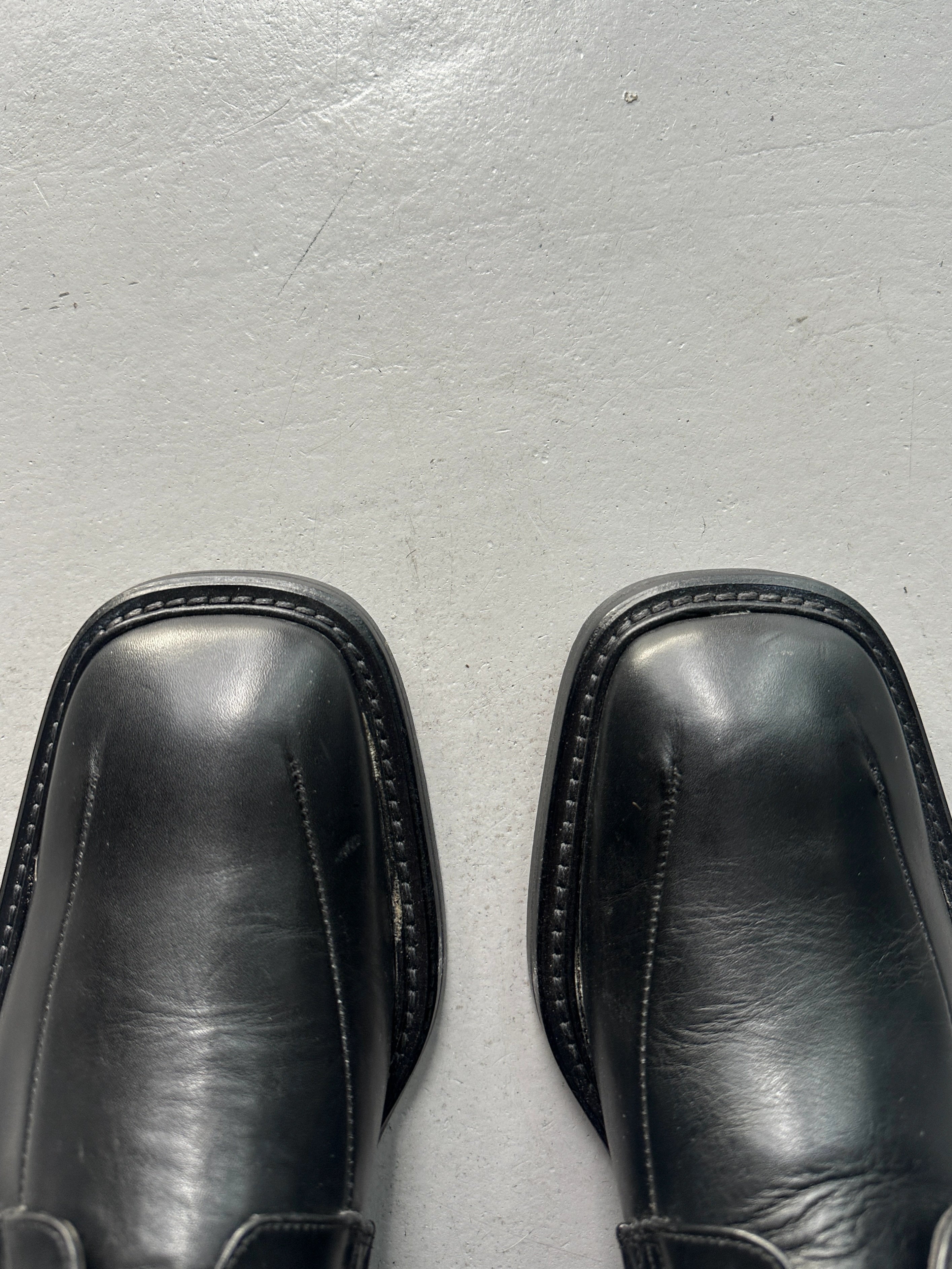 BYBLOS - 1980s MONK LEATHER SHOES