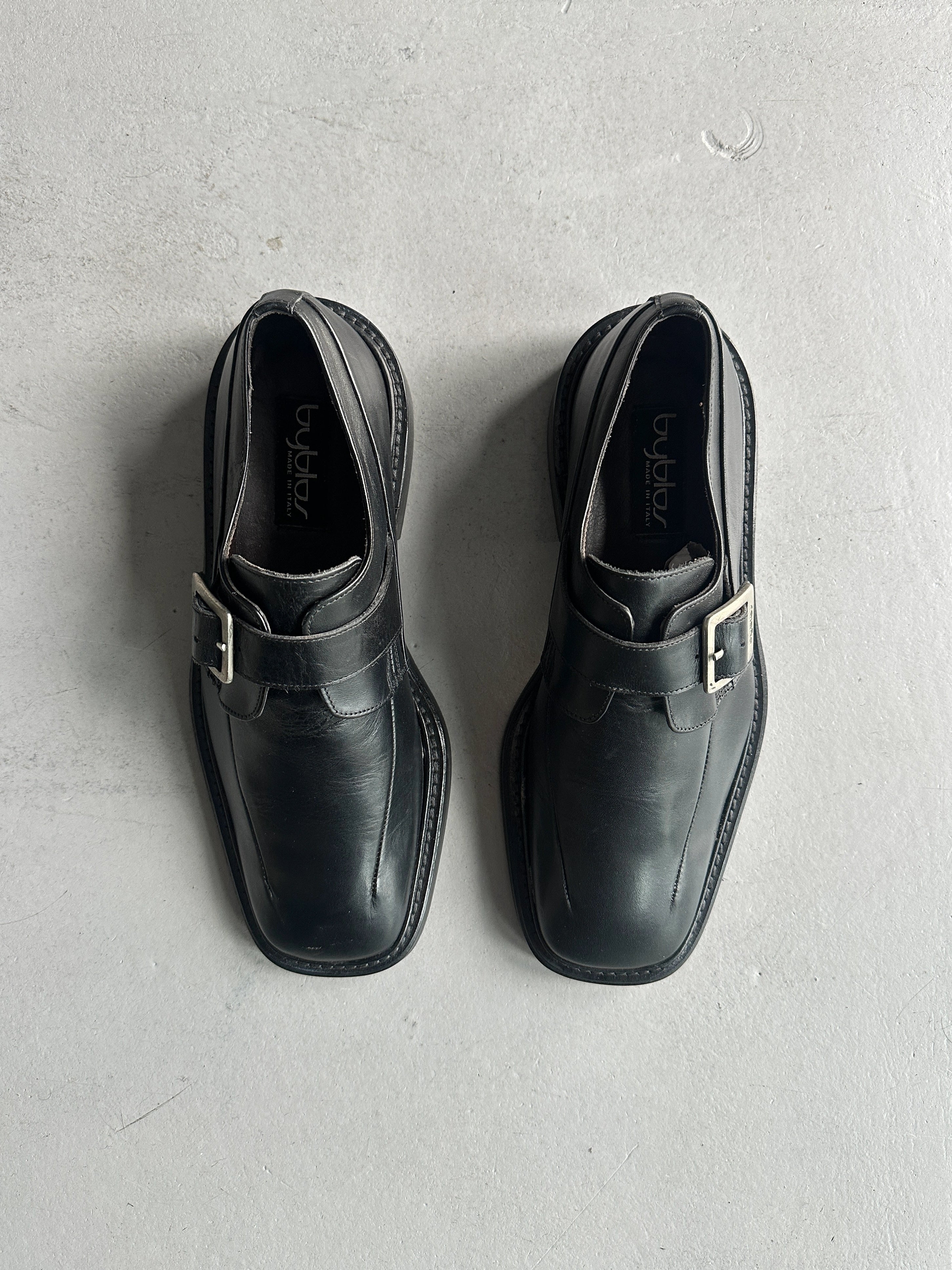 BYBLOS - 1980s MONK LEATHER SHOES