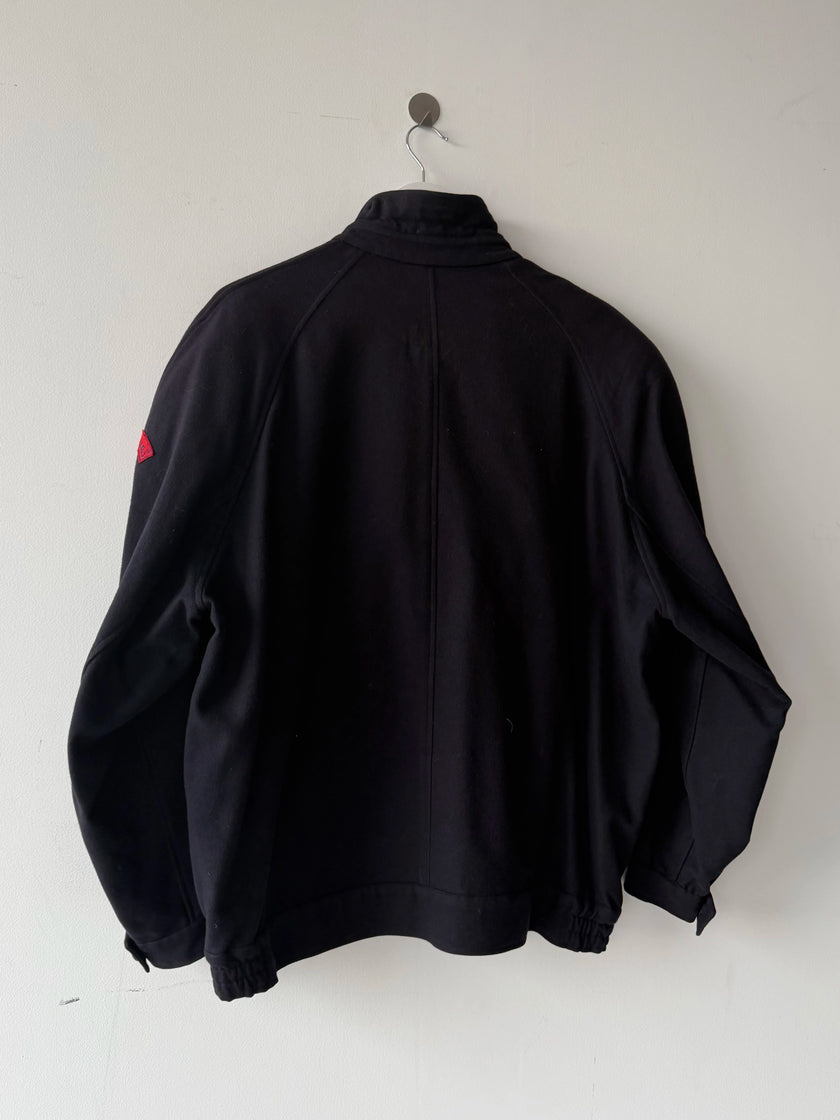 LES COPAINS - 1980s PANELED BOMBER JACKET WITH PATCH POCKETS AT CHEST