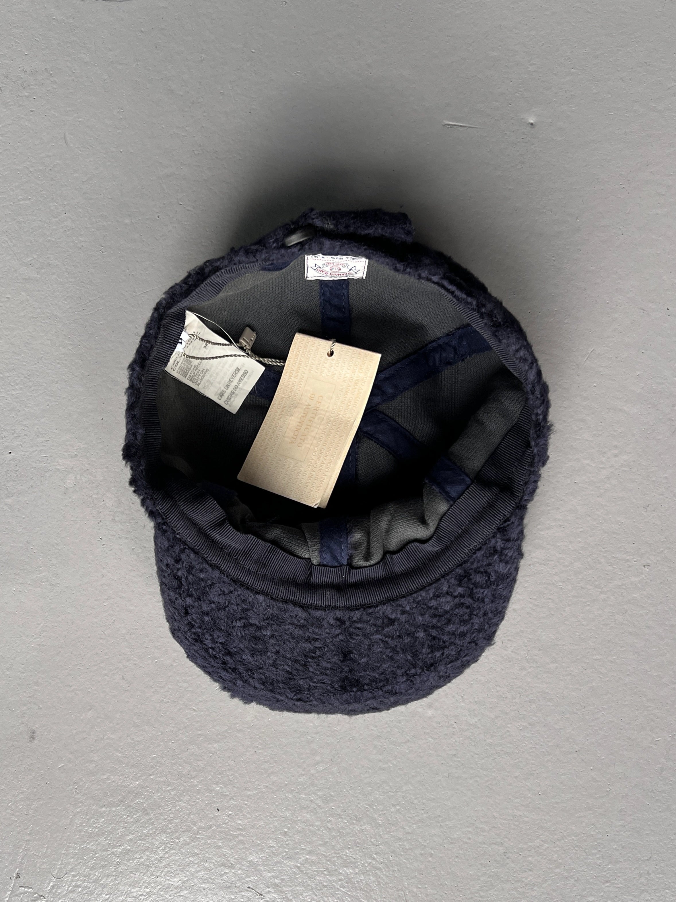 ARMANI JEANS  - 1990s TEDDY FAUX FUR CAP