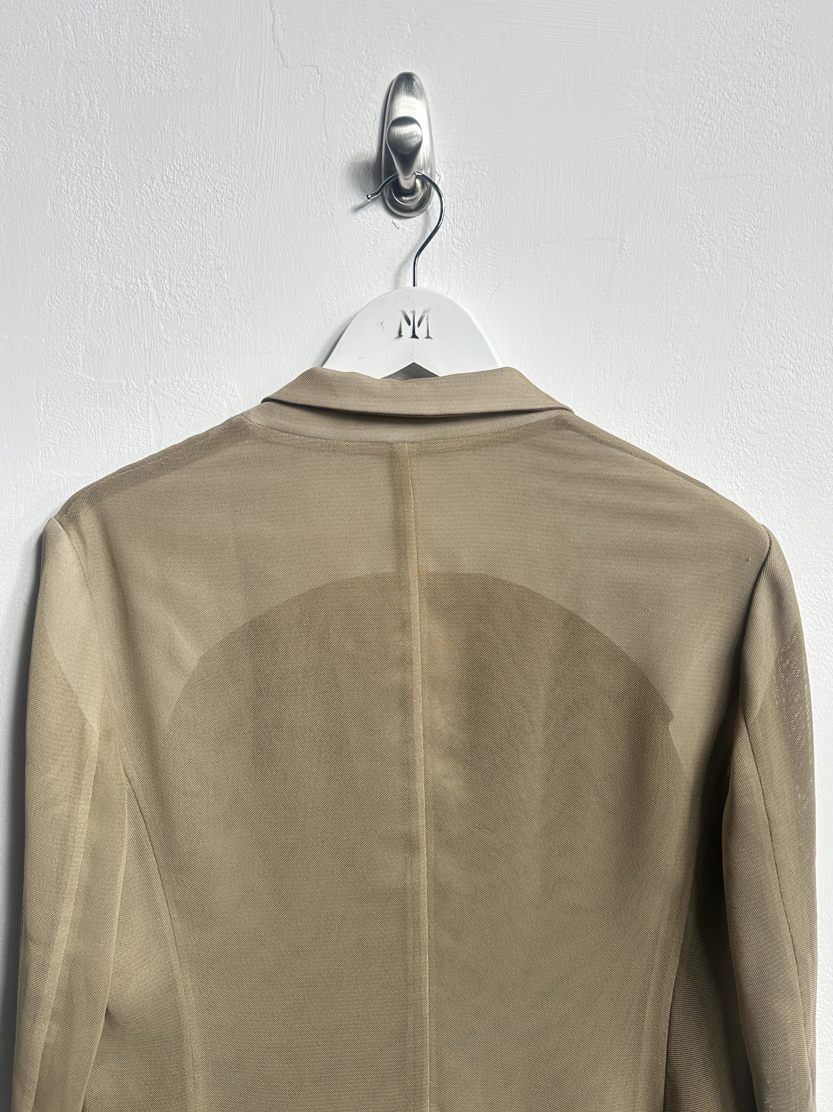 ISSEY MIYAKE - early 2000s DOUBLE LAYER MESH LONG BLAZER