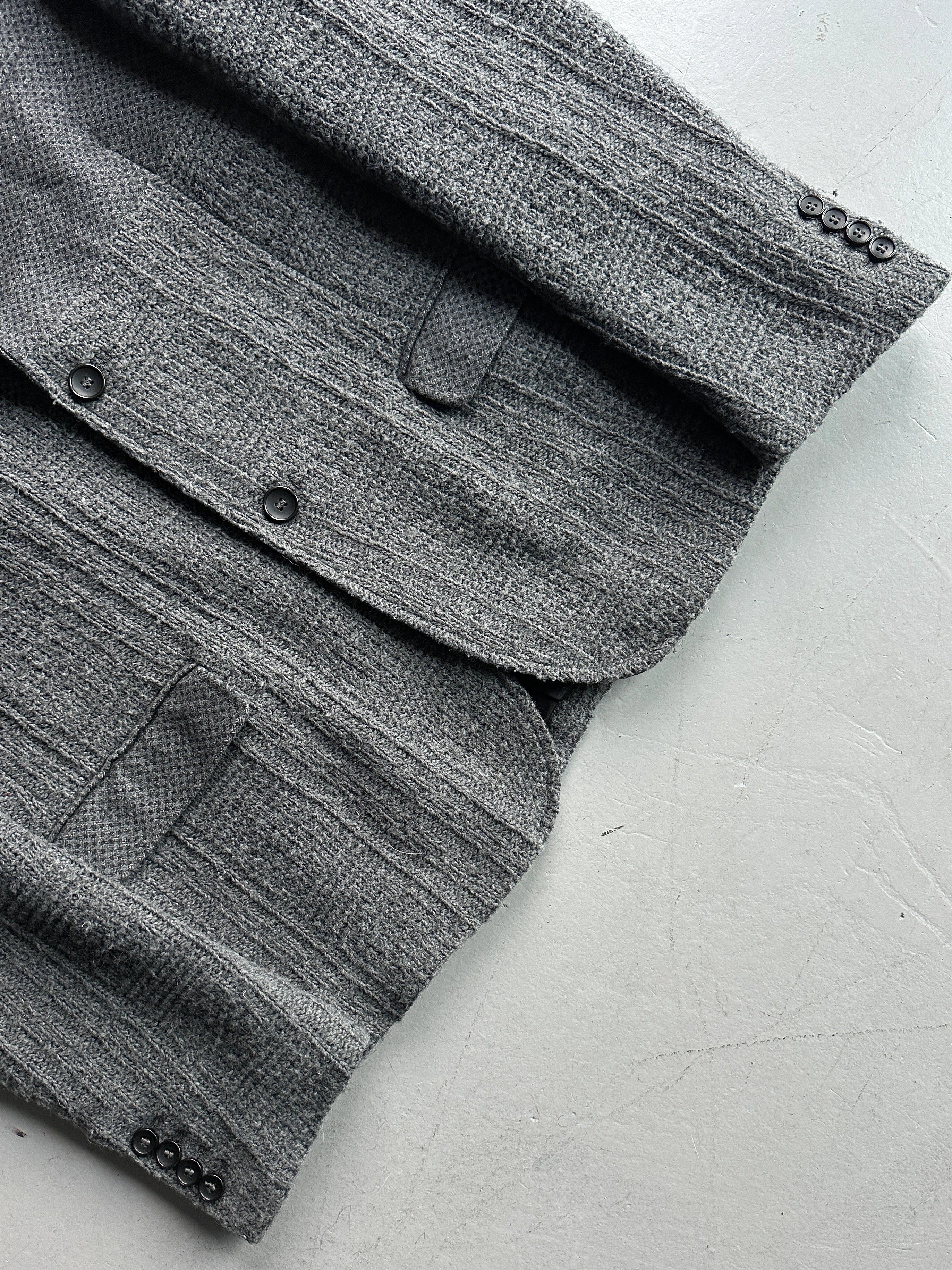 DANIELE ALESSANDRINI - 2000s SLIM FIT BLAZER WITH REMOVABLE HOOD PANEL