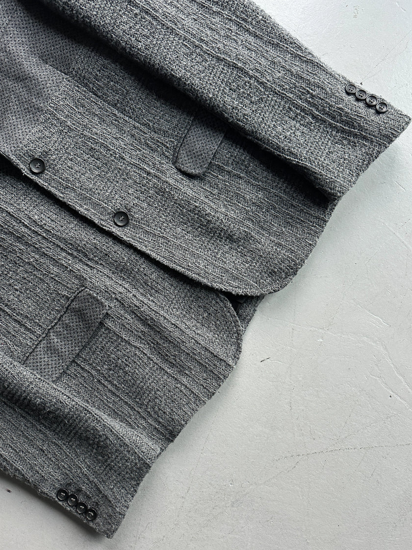 DANIELE ALESSANDRINI - 2000s SLIM FIT BLAZER WITH REMOVABLE HOOD PANEL