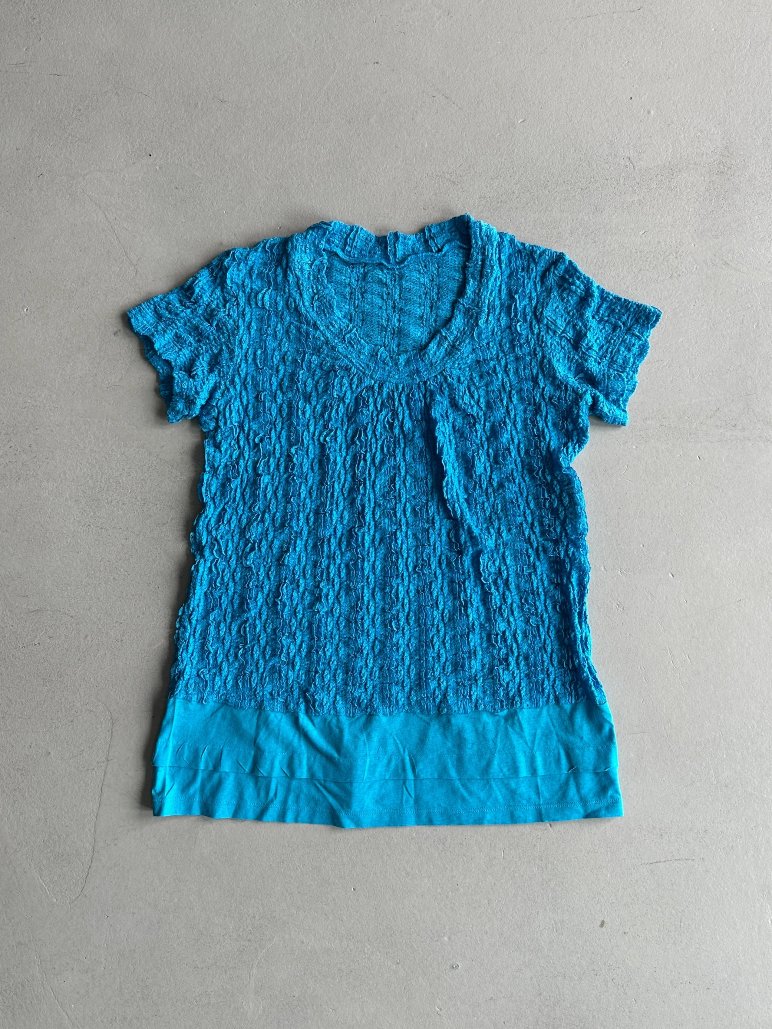 ISSEY MIYAKE HaaT - S/S 2001 LAYERED RUCHED T-SHIRT