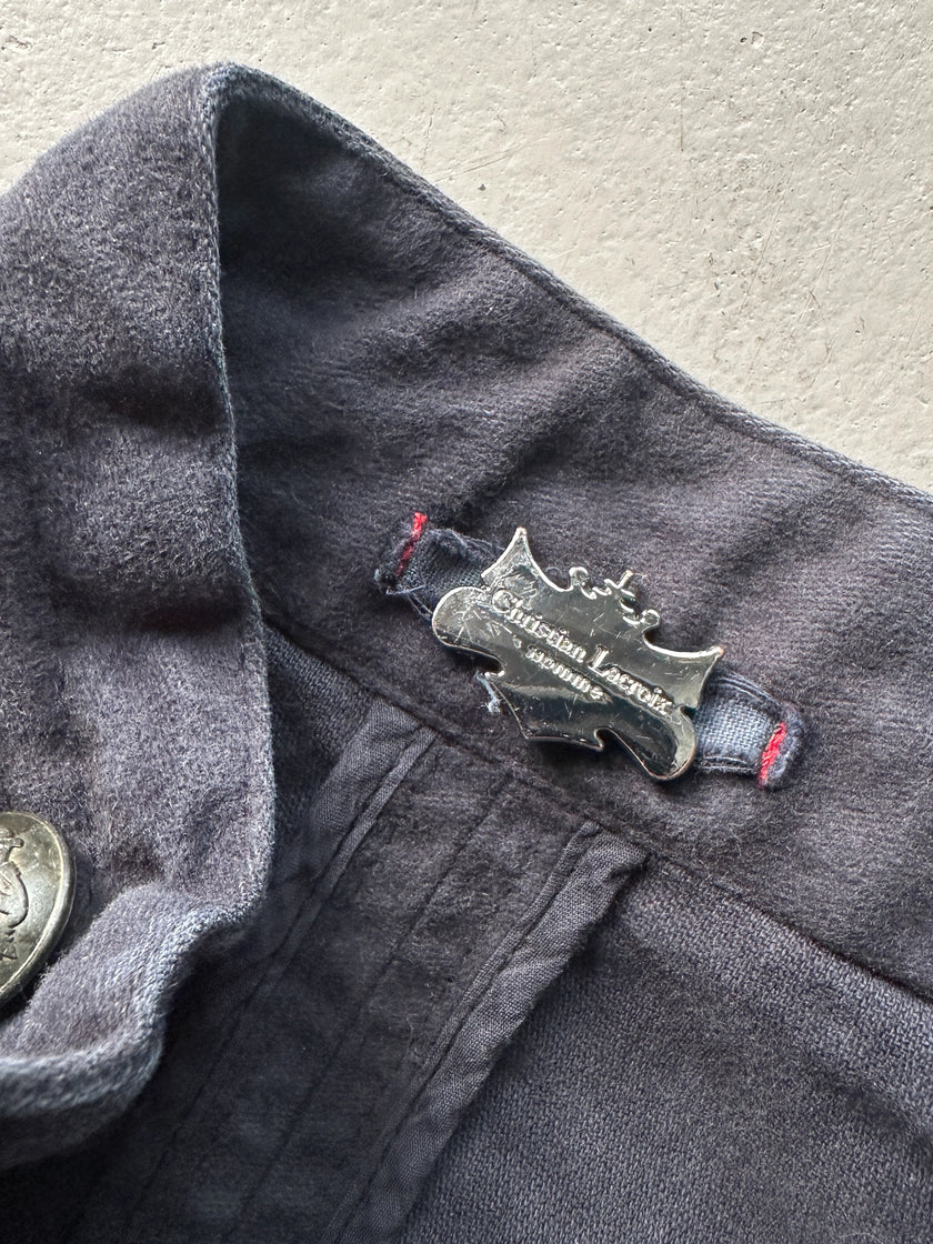 CHRISTIAN LACROIX - early 2000s CROP FIT MILITARY JACKET