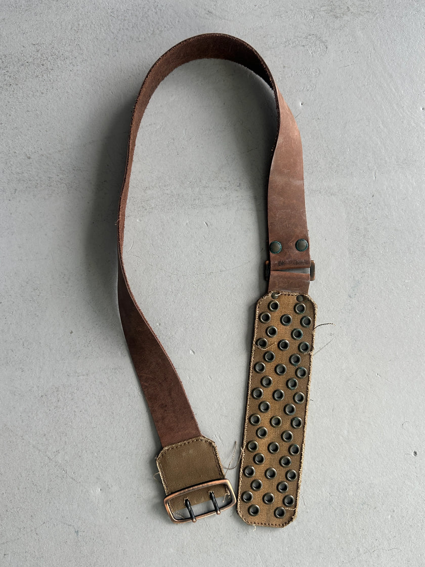 DIESEL - early 2000s LEATHER AND CANVAS BELT