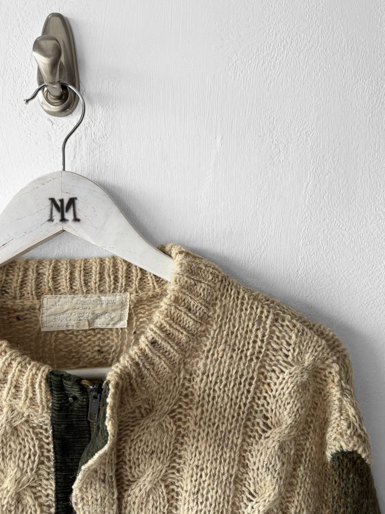 ICEBERG BY J.C. DE CASTELBAJAC - 1980s COLOR BLOCK PANELLED KNIT JUMPER WITH CORDUROY PANELS