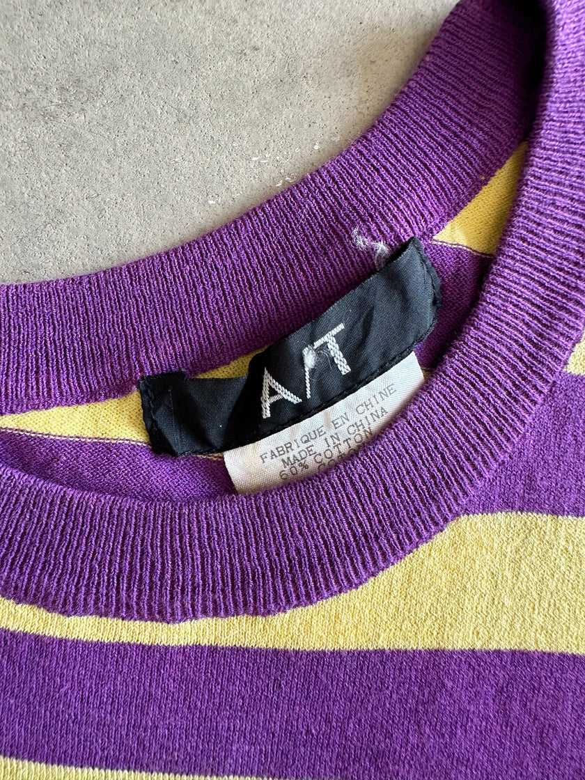 ATSURO TAYAMA - 1990s ASYMMETRIC STRIPED SLEEVELESS TOP