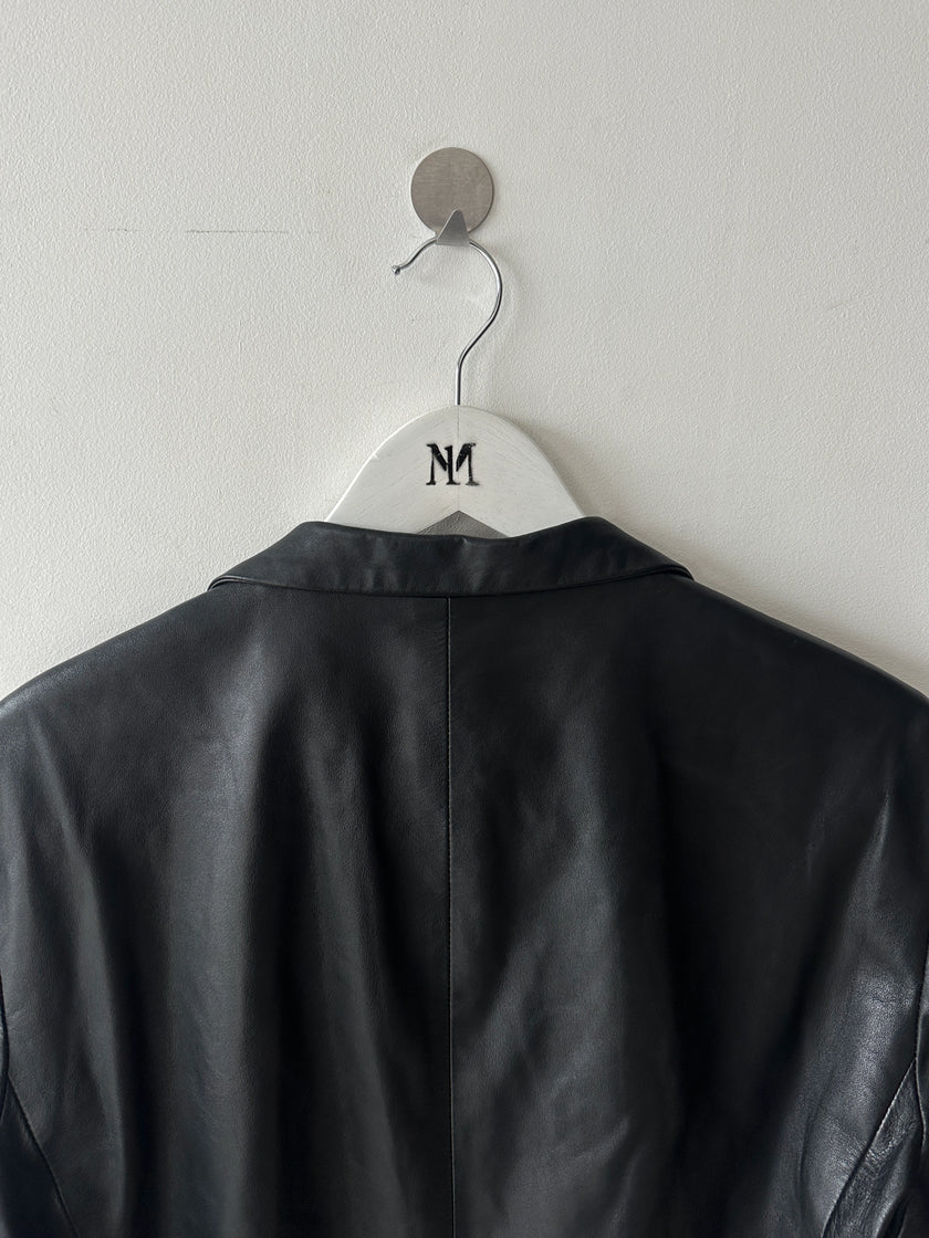 MASAKI MATSUSHIMA - 2000s SAMPLE LEATHER BLAZER