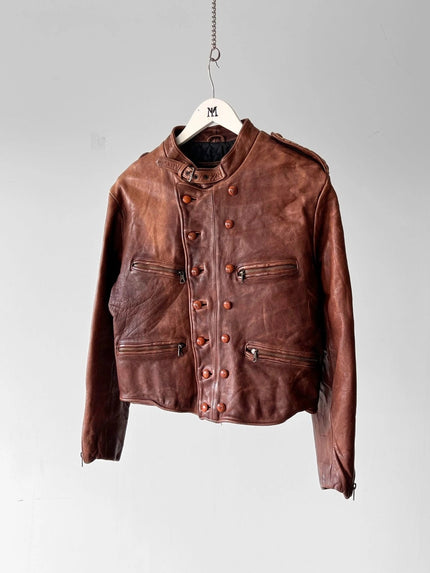 EMPORIO ARMANI 1990s  DOUBLE BREASTED LEATHER JACKET