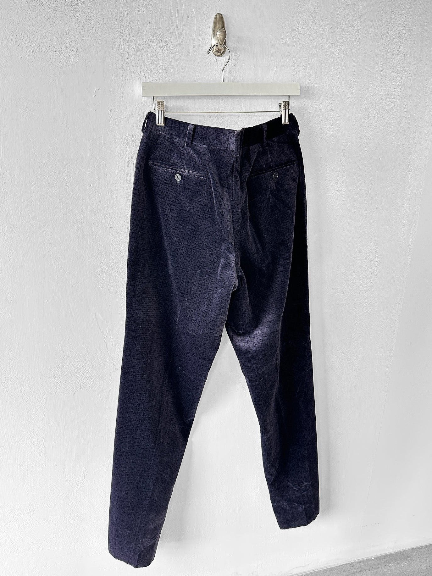 ROMEO GIGLI - 1990s VELVET TAILORED TROUSERS