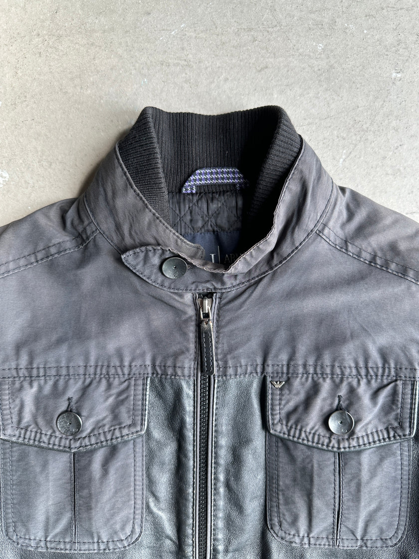 ARMANI JEANS - 1990 LEATHER BOMBER JACKET