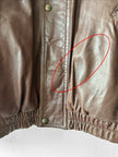 ICEBERG - 1980s LEATHER BOMBER JACKET WITH SHEARLING COLLAR