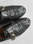 BALLY - 1980s WOVEN MONK STRAP SHOES