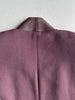 SHARON WAUCHOB - 2000s LEATHER FRONT DRAPED BLAZER